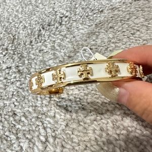 Perfect Gift✨ Tory Burch Kira Signature Double T KIRA ENAMEL 7MM BRACELET  Cuff